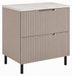 3xE living Armoire de salle de bain, modèle sur pied, 60 cm de large, cachemire/marbre, pieds noirs