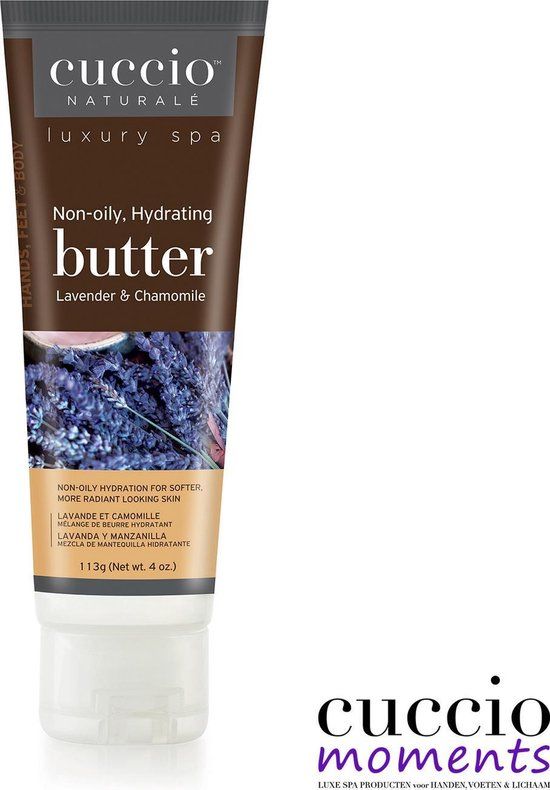 Cuccio Butterblend Tube 113 gr Lavender & Chamomille - 24 uur hydraterend - Bodylotion & Handcrème - Kalmerend & Ontspannend