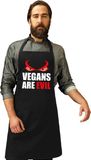Bellatio Decorations Barbecueschort Vegans are evil zwart heren