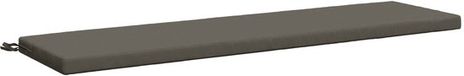 vidaXL Coussin de banc SOEST 100% Polyester Gris 150 x 40 x 5 cm
