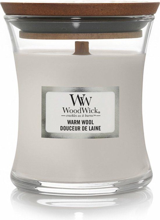 WoodWick Geurkaars Mini Warm Wool - 85 gr - Grijs