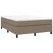 vidaXL Boxspring met matras stof taupe 140x200 cm