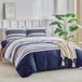 Ensemble de literie pour lit double, 260 x 240 cm - Motif bohème bleu