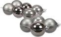 Merkloos / Sans marque Othmar Decorations Bv 20x stuks glazen kerstballen titanium grijs 8 en 10 cm mat/glans