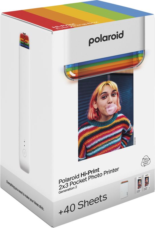 Polaroid Hi-Print 2x3 Gen 2 - White - Includes 40 Sheets of Photo Paper