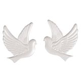Rayher Wax motief duif, parelmoer, 2,2 x 2,7 cm, 1 paar, om kaarsen te versieren, sierwas voor een bruiloftskaars, 31555680
