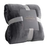 TASTHROW Grote flanellen fleece deken, 127 x 187 cm - gezellige | Gezellige lichtgewicht dikke deken - alle seizoenen geschikt voor vrouwen, mannen en kinderen