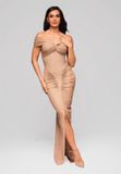 Ombre LARICA Jurk - Rits - Jurk Naakt S