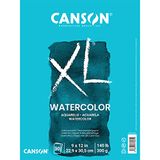 Canson XL-serie aquarel getextureerde papieren pad voor verf, potlood, inkt, houtskool, pastel en acryl, omvouwen, 140 lbs, 9 \"x 12\", 2 stuks, vouwhoes, 30 vellen