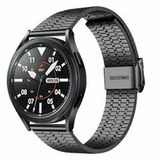 By Qubix Qubix - Stalen bandje - Zwart - Smartwatch bandje 20mm