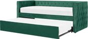Beliani GASSIN - Lit deux personnes - Vert - Velours