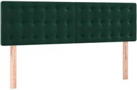 vidaXL Hoofdbord 144x5x78/88 cm fluweel donkergroen