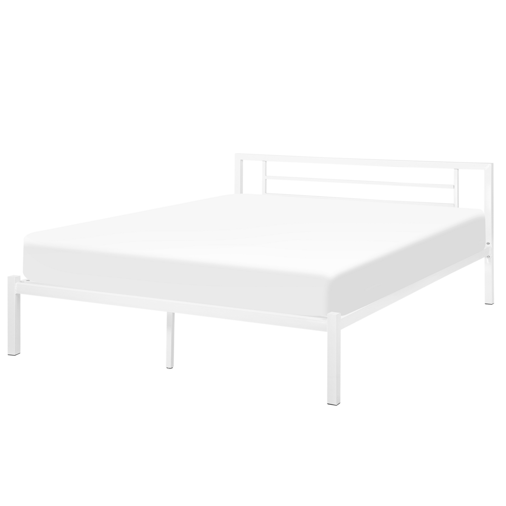 Beliani CUSSET Tweepersoonsbed - Wit - Metaal - 180x200 cm