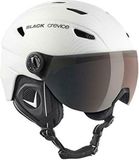 Black Crevice Skihelm + Vizier - Wit - S/M