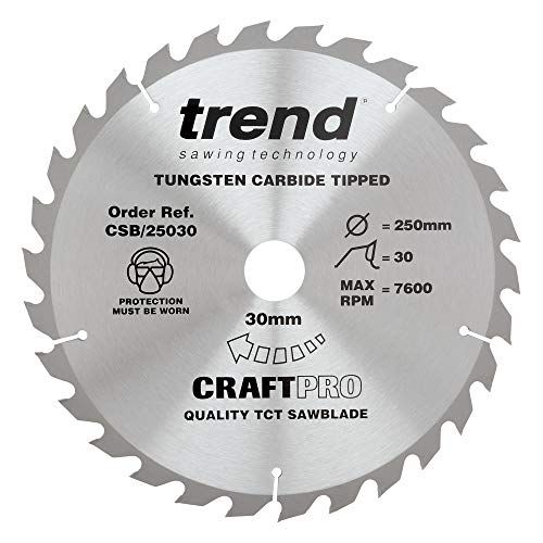 Trend CraftPro Rip TCT Circular Saw Blade - 250mm x 30T x 30mm Bore