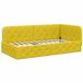 vidaXL Cadre de lit d'angle Jaune 90 x 190 cm Velours