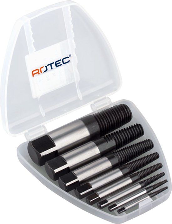 Rotec Tapeinduithalerset, 8-dlg., M3-M50 (No.1-8) in kunstst. doos