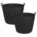 CM cuve/seau flexible - 2x - noir - 42 litres - plastique - 45 x 37 cm