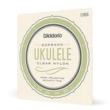 D'Addario Ukulelesnaren Clear Nylon Sopraan EJ65S, 4-Snarige Set