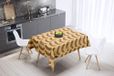 Bonamaison Tafelkleed, Anti-Mold, Sneldrogend, Waterdicht, 100% Polyester Tafellaken, Bruine tinten, 140 x 140 Cm - Ontworpen en Vervaardigd in Turkije