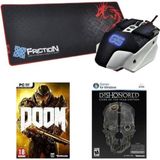 CLD Bundle PC Dragon War Warlord Mouse + Mousepad Speed Edition + Doom + Dishonored GOTY