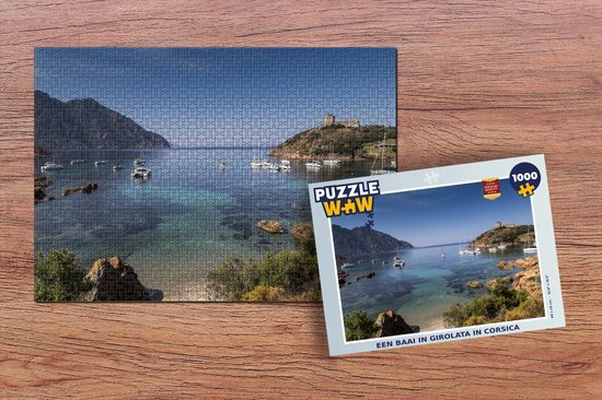 MuchoWow Puzzel Een baai in Girolata in Corsica - Legpuzzel - Puzzel 1000 stukjes volwassenen