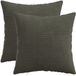 vidaXL - Kussensloop - 2 stuks - HEERLEN - Antracietkleurig - 35 x 35 cm - corduroy