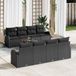 Prolenta Maison Exclusive - Tuinset met 9 delen, zwarte polyrotan loungeset