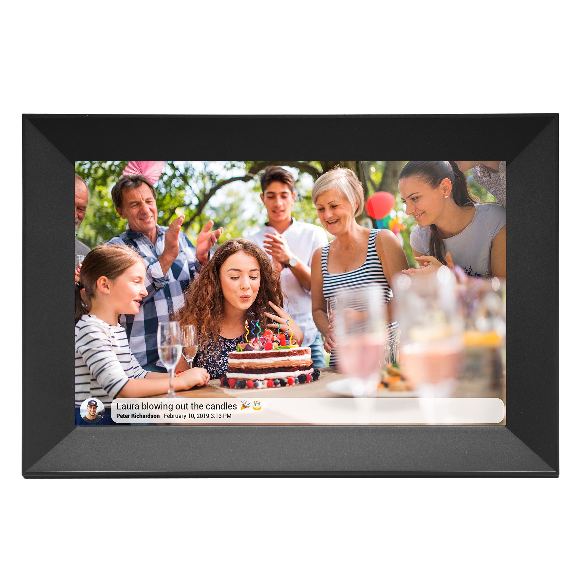 Denver PFF-1063BLACK - Digitale fotolijst - Zwart - 10.1 inch - Touchscreen - WiFi