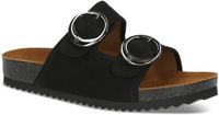 Caprice Dames Slipper 9-27403-44 008 Zwart Leer Maat 36 EU