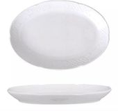 HENDI Ovale schaal – versterkte randen – hotelporselein – 330x225 mm – wit