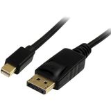 StarTech 3m Mini DisplayPort naar DisplayPort 1.2 Kabel, Zwart (MDP2DPMM3M)