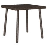 VidaXL Tuin salontafel rechthoekig 40x40x37 cm poly rattan bruin