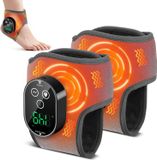oCreon Elektrische voetmassageapparaat, voetmassage met 3 vibratiemodi, 4 verwarmingsstanden en 3 timerinstellingen, oplaadbaar met een 3000 mAh batterij, 2 stuks
