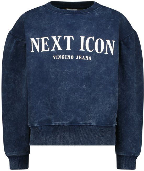 Vingino Noranne Trui Meisjes Dark Blue Katoen Ronde hals Lange mouw 176