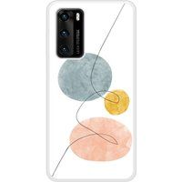 P40 One line blauw rubberen siliconen hoesje