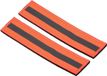 Bandeau avec Patchs Réfléchissants - Autocollants de Sécurité - Visibilité Nocturne - Conception Velcro - 4 x 15 cm - Orange