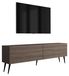 3xE living Meuble TV 170 cm, chêne Dunin, pieds inclinés noirs