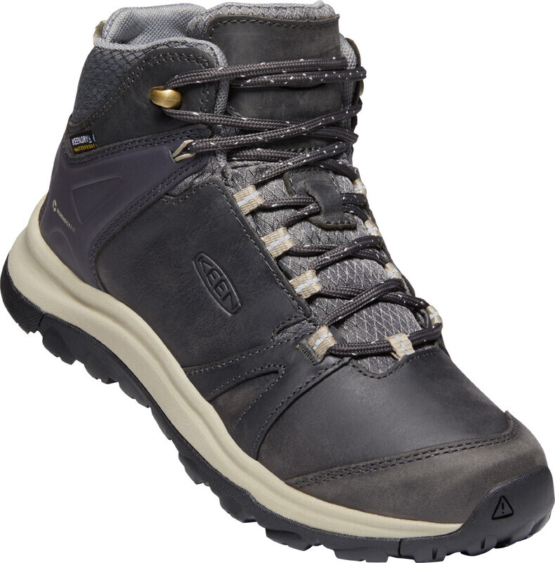 KEEN Terradora II Leather Mid WP Schoenen Dames, magnet/plaza taupe 2020 US 7 | EU 37,5 Trekking- & Wandelschoenen