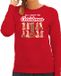 Bellatio Decorations foute kersttrui - sweater - dames - All I want for Christmas - piemels - rood - S