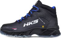 HKS CPO 50 S3 werkschoenen - veiligheidsschoenen - safety shoes - hoog - heren - antislip - ESD - lichtgewicht - Vegan - zwart/blauw - maat 40