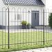vidaXL Clôture de jardin BOXTEL, 5 pièces, 8,5 x 1,5 m, acier thermolaqué, Gris