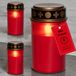 Novaliv LED grafverlichting met batterij en timer 6/18 rouge 3x kaarsen
