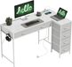 Bureau L-vormig 120 cm Blanc