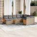 Maison Exclusive - Ensemble de jardin, 11 pièces, avec coussins, beige, en polyrotin