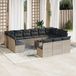 Maison Exclusive - Ensemble de jardin, 14 pièces, avec coussins gris clair, en polyrotin