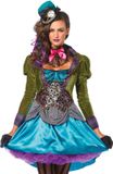 Leg Avenue Deluxe Mad Hatter Dames Kostuum - Maat L