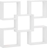 vidaXL Wandplank Wit 99,5 x 17 x 91 cm Bewerkt hout