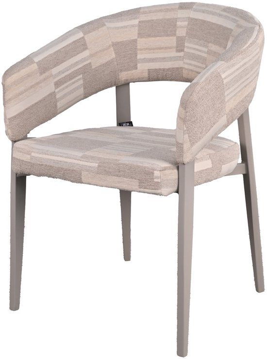 DÉJA Living Eetkamerstoel Malmö - Greige Stof - Set van 2