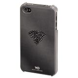 White Diamonds Rainbow mobiele telefoon cover voor Apple iPhone 4/4S zwart